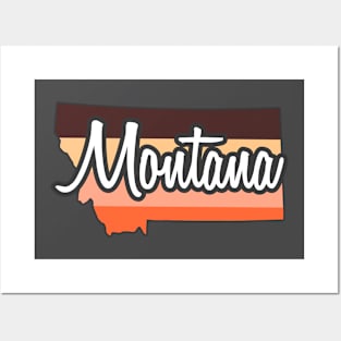 Montana State Map Posters and Art